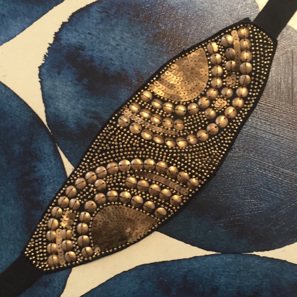 Gold Sequin Statement Belt